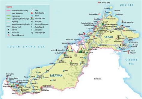 Road map malaysia - Road map of peninsular malaysia (South-Eastern Asia ...