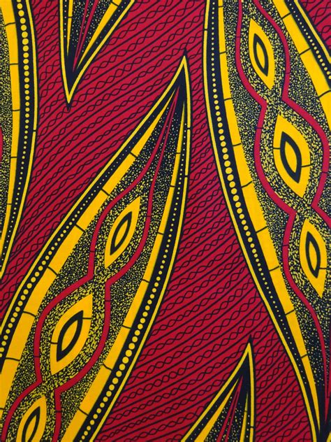 African print fabric sold by yard Red Yellow african pattern