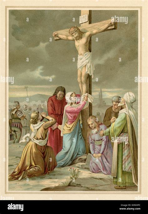 Jesus dies on the cross (Jesus stirbt am Kreuz Stock Photo - Alamy