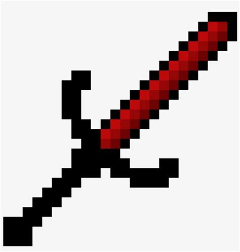 Realistic Diamond Sword - Red X Pixel Art - 1184x1184 PNG Download - PNGkit