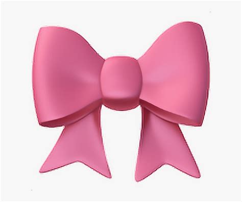 Pink Bow Emoji, HD Png Download - kindpng