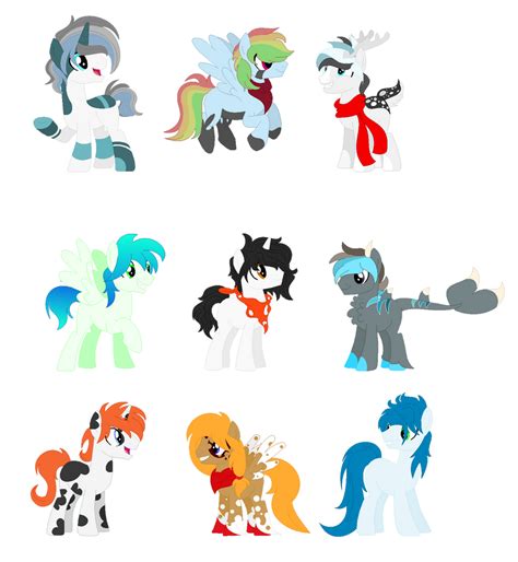 MLP OC's: Male Sheet 1 by StarlightRaven14 on DeviantArt