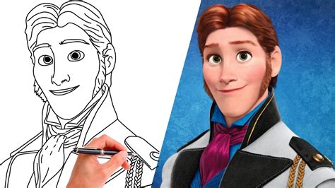 How To Draw PRINCE HANS FROM FROZEN EASY! - YouTube