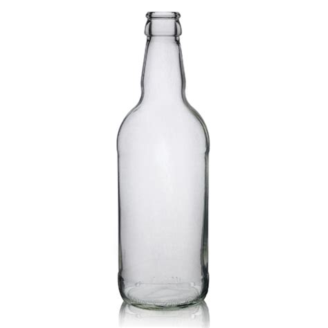 500ml Clear Glass Short Cider Bottle