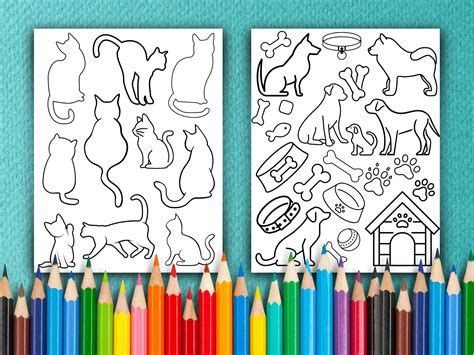 Dog Coloring Pages, Cat Coloring Pages, Animal Coloring Pages, Cute ...