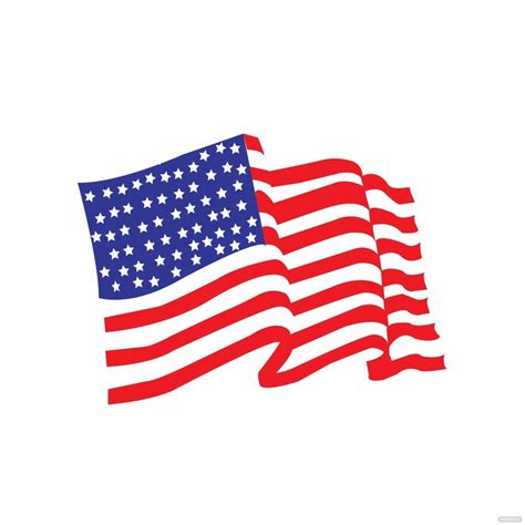 Flying American Flag Vector in Illustrator, SVG, JPG, PNG, EPS ...