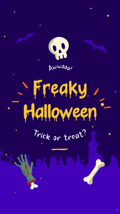 Freaky Halloween Facebook story | BrandCrowd Facebook story Maker