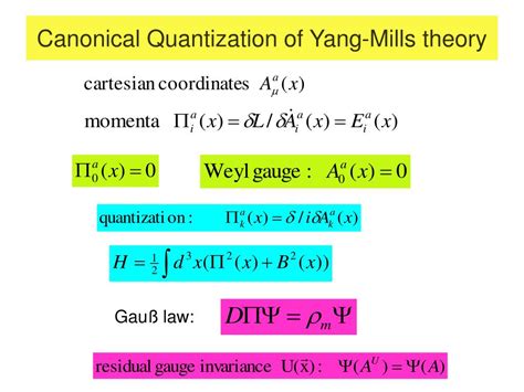 PPT - Yang-Mills Theory in Coulomb Gauge PowerPoint Presentation, free ...