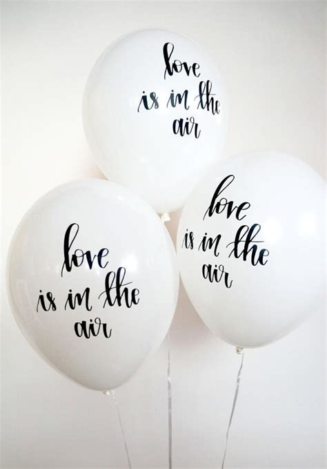 Love is in the Air Balloons Calligraphy Lettered Balloons | Etsy