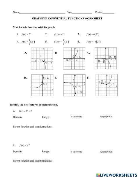 Free transformations of exponential functions worksheet, Download Free ...