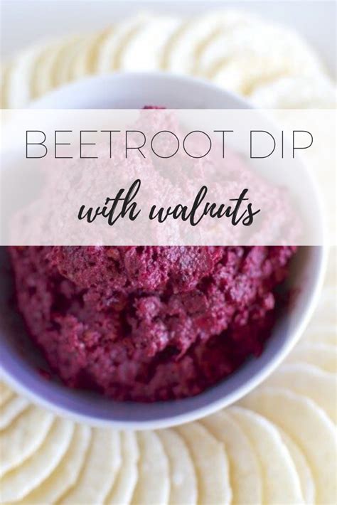 Beetroot dip with walnuts - deliciously rich, health, vegan and paleo.