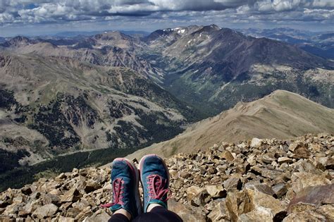 Top of Mount Elbert Looking at Mount Massive