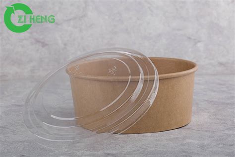 Microwave Safe Disposable Paper Bowls With Lids 1000ml Eco Friendly EU ...