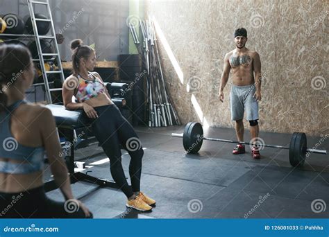 Sport. Crossfit Athletes at Workout Gym Stock Image - Image of ...