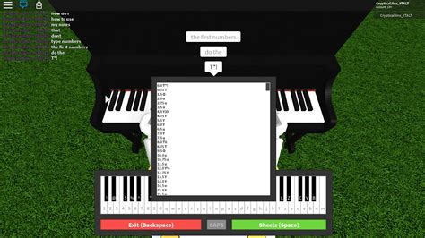 How To Use My Notes In Roblox Piano Keyboard v1.1 - YouTube