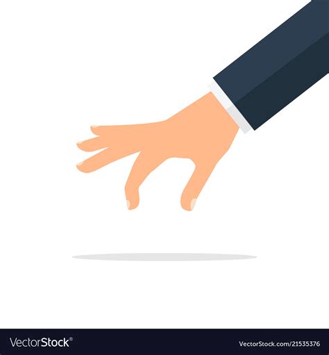 Picking hand flat design eps Royalty Free Vector Image