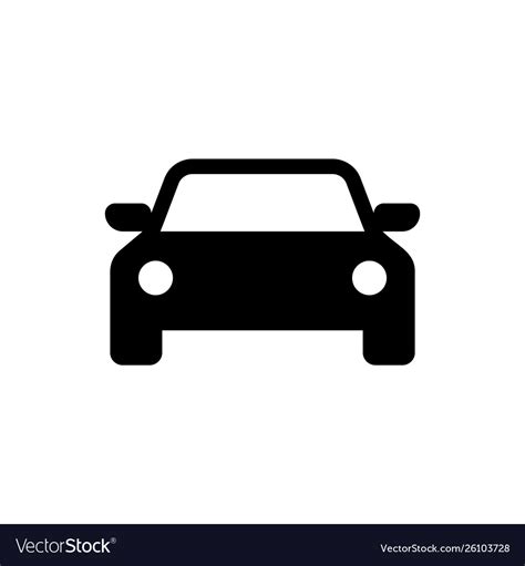 Black car icon isolated on white background Vector Image