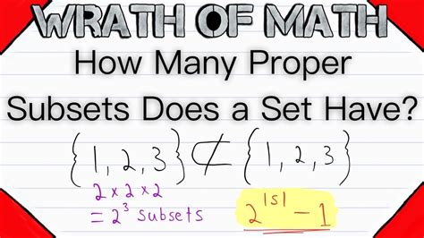 How Many Proper Subsets Does a Set Have? | Set Theory - YouTube