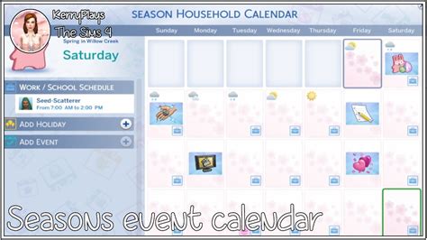 Seasons first look| event calendar| The Sims 4 - YouTube