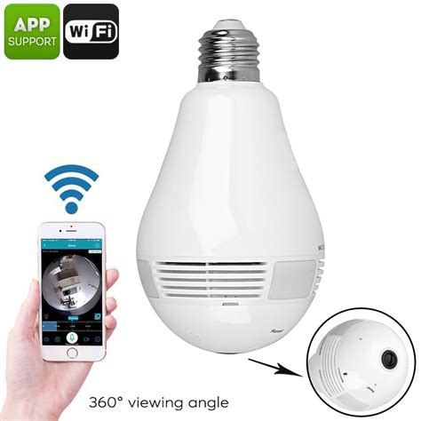 Wifi Spy Camera Bulb 360 View Day/Night Vision – Buy Best Price HD CCTV ...