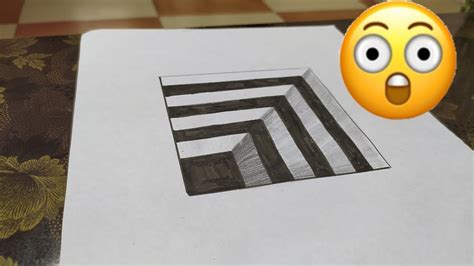 How to draw a 3D optical illusion...very easy art tricks...for ...