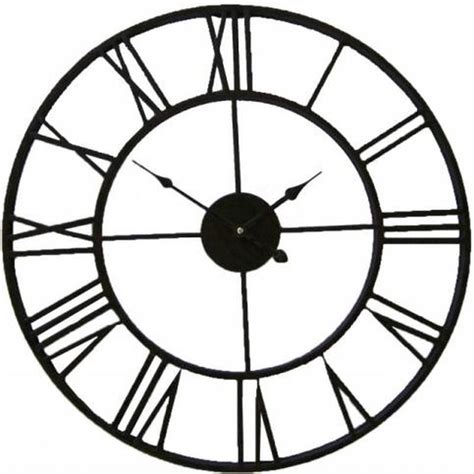 Large Wrought Iron Roman Numerals Wall Clock 60cm | Buy Industrial ...