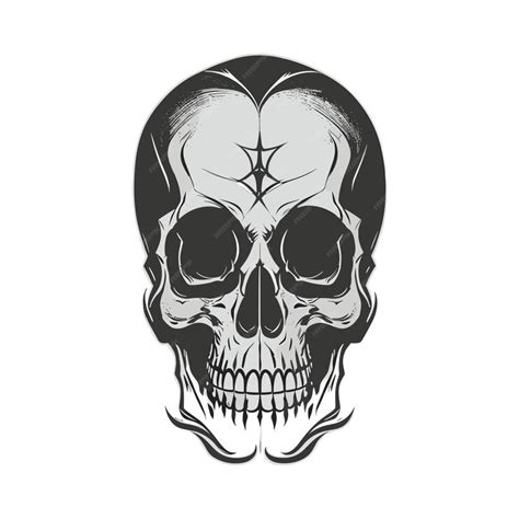 Premium Vector | Free vector vintage human skull concept halloween ...