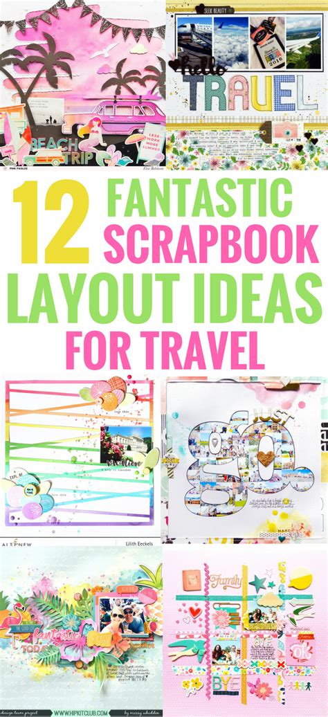 11 Fantastic Scrapbook Layouts Ideas for Travel | Travel scrapbook ...