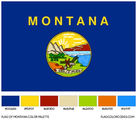 Montana flag color codes