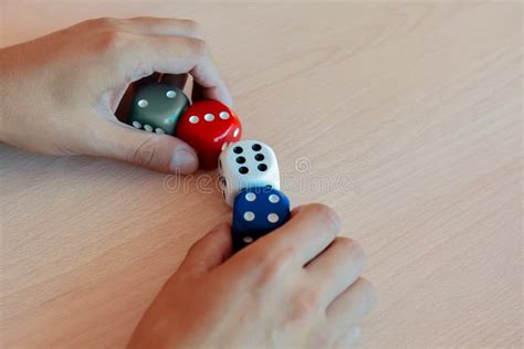 Dice of Different Colors in Different Combinations Stock Image - Image ...