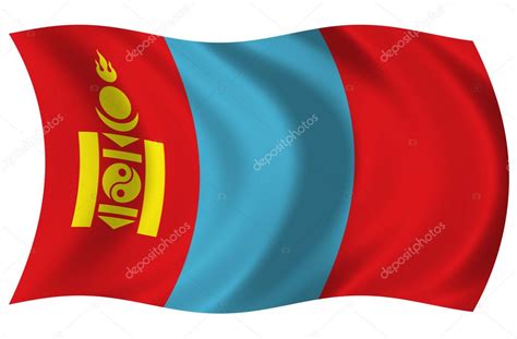 Bandera de Mongolia ⬇ Stock Photo, Image by © pakmor #1643618