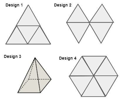 Draw two nets a triangular pyramid. al pricm