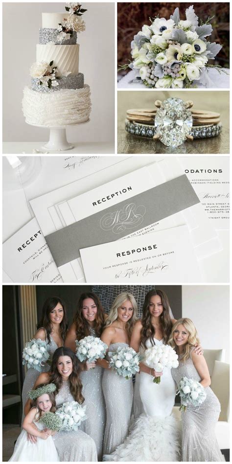 Silver Wedding Inspiration | Shine Wedding Invitations