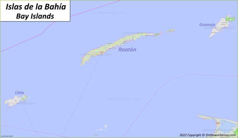 Mapa de Islas de la Bahía | Honduras | Mapas Detallados de Islas de la ...