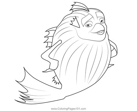 Sykes the Pufferfish Shark Tale Coloring Page for Kids - Free Shark ...