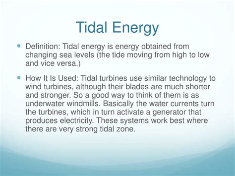 Tidal Energy