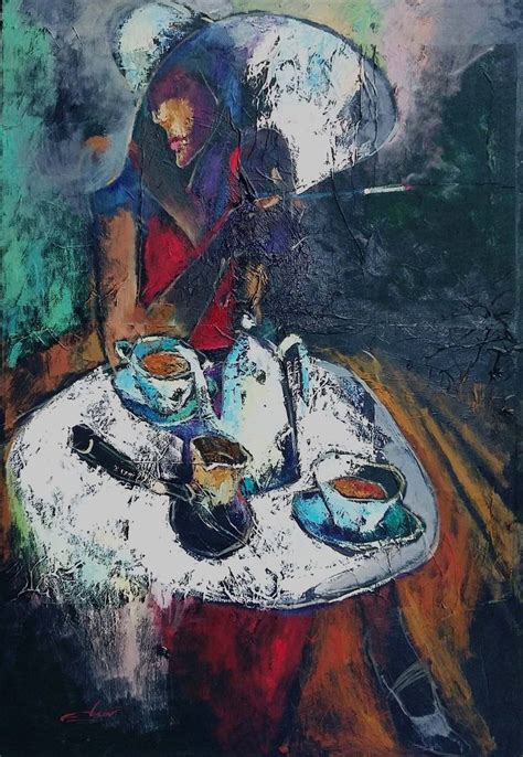 Bitter coffee Painting by Elchin Bunyatov | Saatchi Art