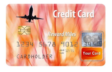 Credit Card that Rewards Users with Airline Miles and Points. Stock ...