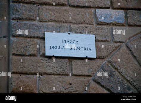 street map showing piazza della signoria in florence Stock Photo - Alamy