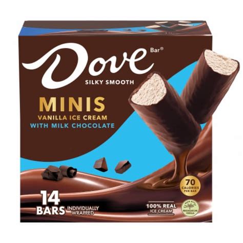 Dove Vanilla with Milk Chocolate Mini Ice Cream Bars, 14 ct - Pick ‘n Save