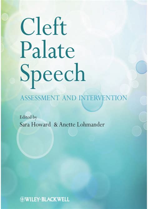 Cleft Palate Speech (Assessment and Intervention)