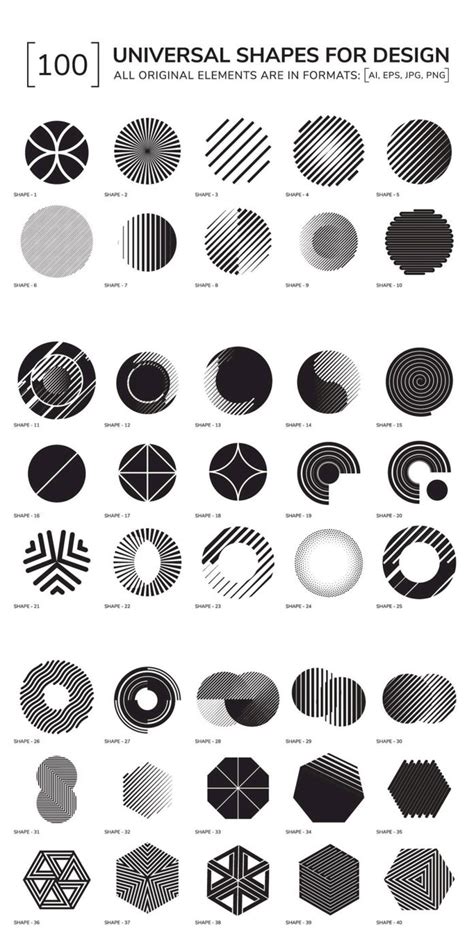 100 Geometric Vector Shapes