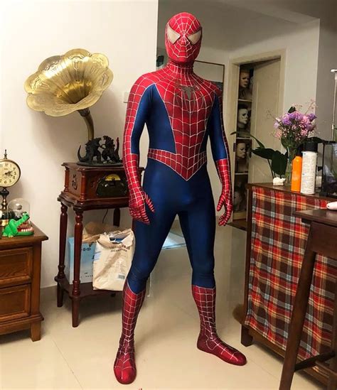 Spiderman Costume Cosplay Sam Raimi Spider Man Suit Adults ...