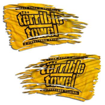 Steelers Terrible Towel Tattered Flag Decal Set