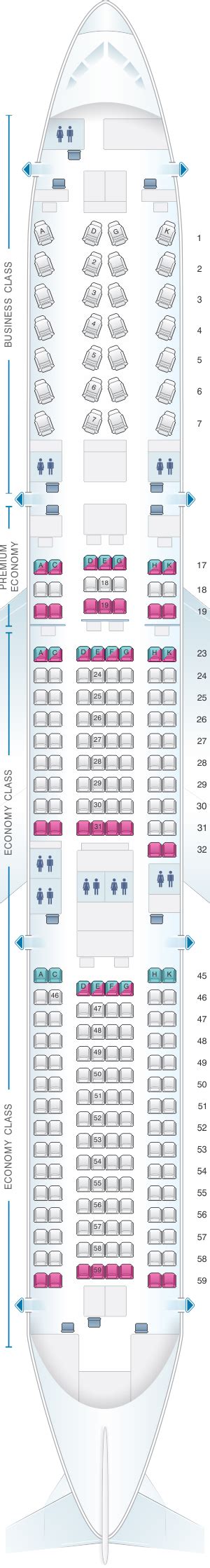 Seat Map Japan Airlines (JAL) Boeing B787-9 E92 | SeatMaestro