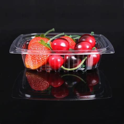 Clear Plastic Fruit Box Disposable Bowl Salad Transparent Vegetable ...