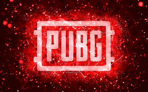 Pubg red logo, , red neon lights, PlayerUnknowns Battlegrounds ...