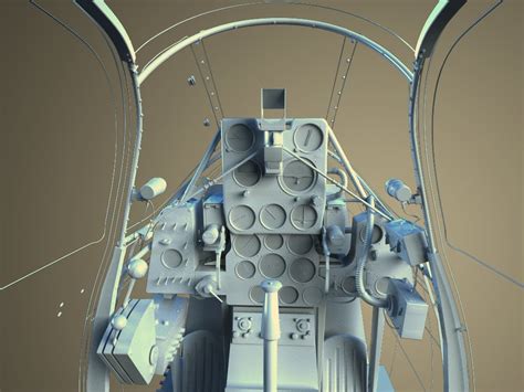 3d model of cockpit p 39 airacobra