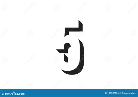 Black and White 5 Number Logo Icon Design Stock Vector - Illustration ...