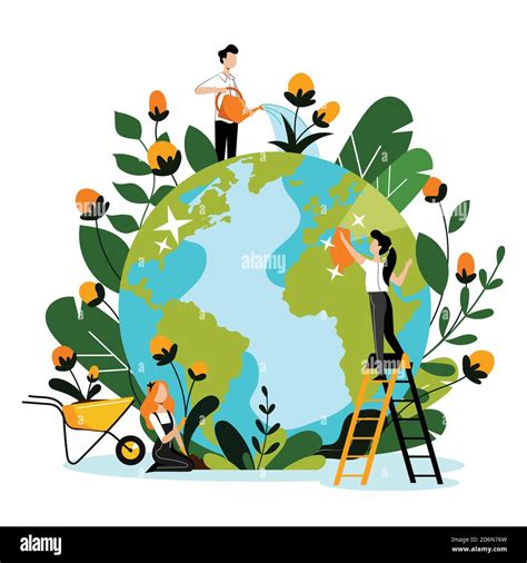 Environment, ecology, nature protection concept. Young volunteers take ...